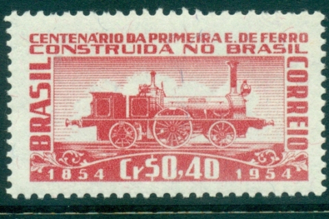 Brazil-1954-First-train-built-in-Brazil-MUH-lot36350