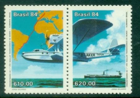 Brazil-1984-The-50th-Anniversary-of-the-First-Trans-Oceanic-Air-Route-MUH