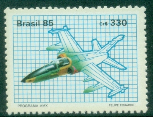 Brazil-1985-AM-X-Military-Airplane-Project-MUH