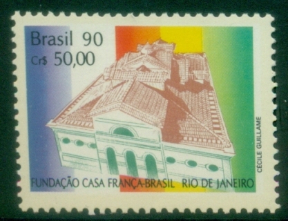 Brazil-1990-The-5th-Anniversary-of-France-Brazil-House-Rio-de-Janeiro-MUH