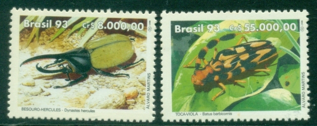 Brazil-1993-World-Environment-Day-Beetles-Insects-MUH