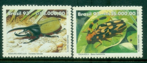 Brazil-1993-World-Environment-Day-Beetles-MUH