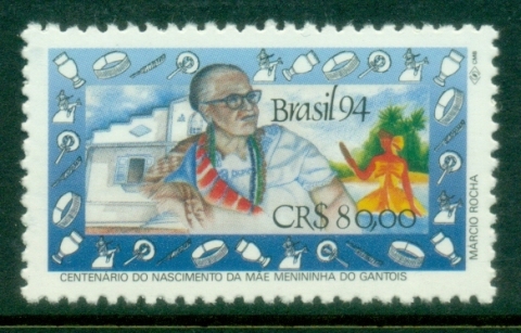 Brazil-1994-The-100th-Anniversary-of-the-Birth-of-Mae-Menininha-do-Gantois-Escolastica-Maria-da-Conceiao-Nazare-1894-1986-MUH