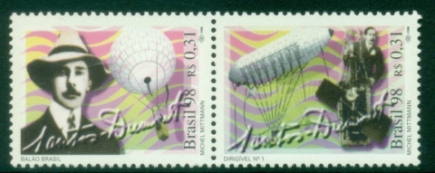 Brazil-1998-Aviation-Aircraft-Designs-by-Alberto-Santos-Dumont-Aviator-MUH