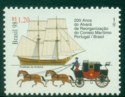 Brazil-1998-The-200th-Anniversary-of-the-Reorganization-of-Maritime-Mail-Service-between-Portugal-and-Brazil-MUH