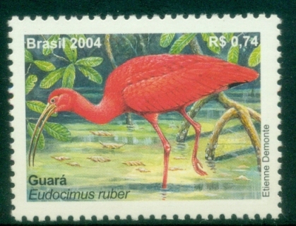 Brazil-2004-Scarlet-Ibis-Eudocimus-ruber-MUH