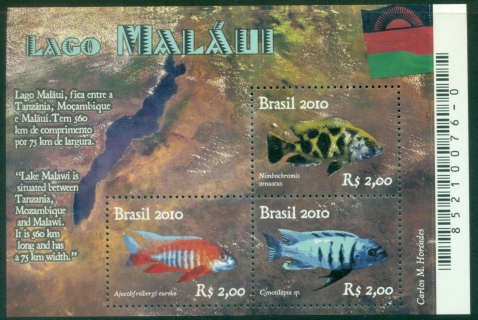 Brazil-2010-Fish-Diplomatic-Relations-Brazil-Malawi-MS-mUH