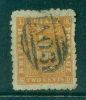 British-Guiana-1866-2c-orange-perf-10-FU-lot79314