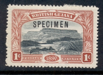 British-Guiana-1898-Mt-Roraiama-1c-SPECIMEN-MLH