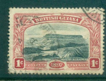 British-Guiana-1898-Mt-jpg-Roraima-1c-FU-lot79318