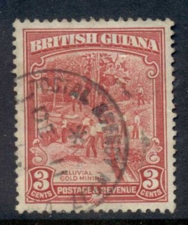 British-Guiana-1931-KGV-Pictorial-Mining-Gold-3c-Perf-12-5-FU