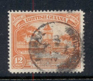 British-Guiana-1931-KGV-Pictorial-Stabroek-Market-12c-Perf-12-5-FU