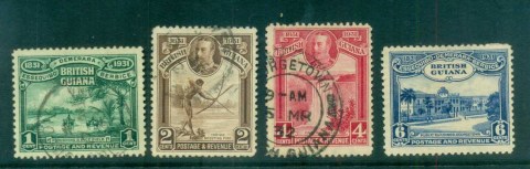 British-Guiana-1931-KGV-Pictorials-Asst-faults-FU-MH-lot79321