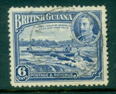 British-Guiana-1934-KGV-Pictorial-6c-FU