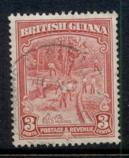 British-Guiana-1934-KGV-Pictorial-Gold-Mining-3c-P12-5-FU