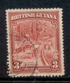 British-Guiana-1934-KGV-Pictorial-Gold-Mining-3c-P12-5x13-5-FU