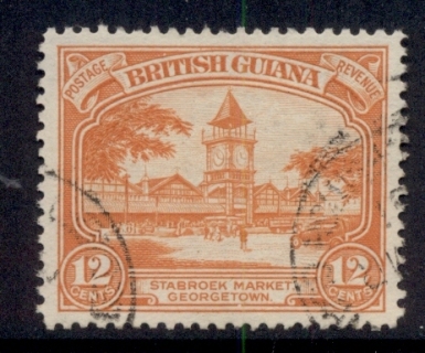 British-Guiana-1934-KGV-Pictorial-Stabroek-Market-12c-Perf-12-5-FU