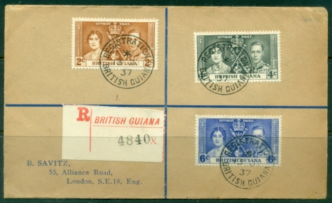 British-Guiana-1937-KGVI-Coronation-FDC