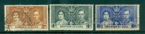 British-Guiana-1937-KGVI-Coronation-FU-MH-lot79325