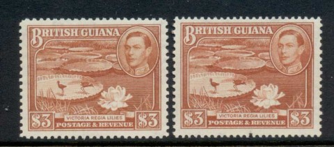 British-Guiana-1938-52-KGVI-Pictorial-3-both-perfs-MUH-MUH