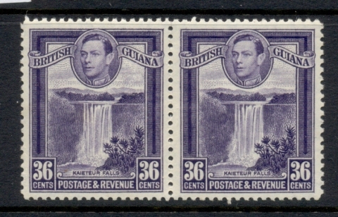 British-Guiana-1938-52-KGVI-Pictorial-36c-Perf-12pr-light-tones-MLH