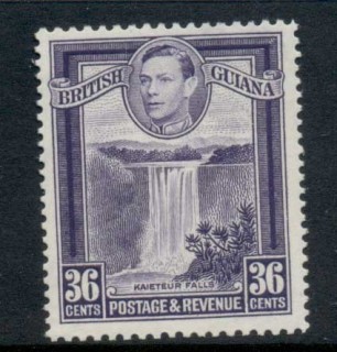 British-Guiana-1938-52-KGVI-Pictorial-36c-Perf-13x14-MUH