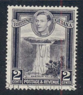 British-Guiana-1938-52-KGVI-Pictorials-Kaietur-Falls-2c-Perf-13x14-FU