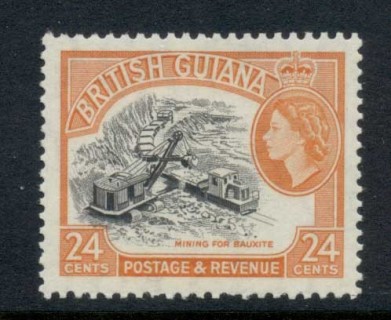 British-Guiana-1954-QEII-Pictorial-24c-MLH