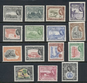 British-Guiana-1954-QEII-Pictorials-MLH