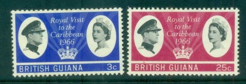 British-Guiana-1966-Royal-Visit-MH-lot79332