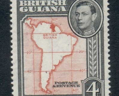 British-Guiana-1938-52-KGVI-Pictorial-4c-Perf-13x14-MLH