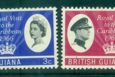 British-Guiana-1966-Royal-Visit-MH-lot79332