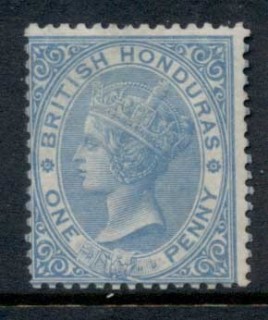 British-Honduras-1866-1d-pale-blue-QV-Portrait-No-Wmk-Unused-MNG