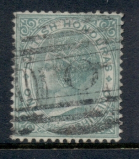 British-Honduras-1877-79-1-green-QV-Portrait-Wmk-Crown-CC-FU