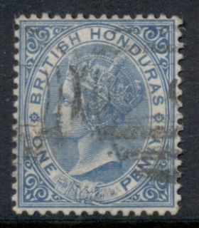 British-Honduras-1877-79-1d-blueQV-Portrait-Wmk-Crown-CC-FU