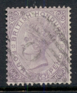 British-Honduras-1877-79-4d-violet-QV-Portrait-Wmk-Crown-CC-FU