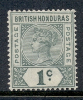 British-Honduras-1891-98-1c-green-QV-Portrait-Wmk-Crown-CA-MLH