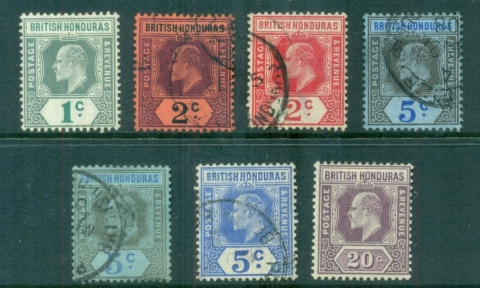 British-Honduras-1903-on-KEVII-Assorted-Oddments-MH-FU