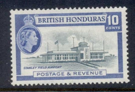 British-Honduras-1953-57-QEII-Pictorials-Stanley-Field-Airport-10c-Perf-13-5-MUH