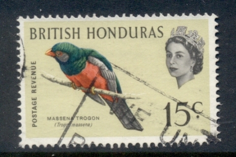 British-Honduras-1962-Birds-15c-FU