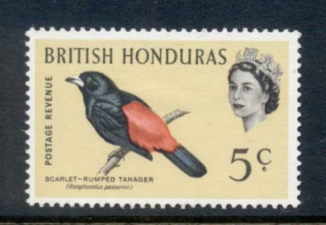 British-Honduras-1962-Birds-5c-MUH