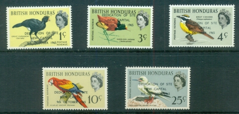 British-Honduras-1966-Birds-Opt-Dedication-of-Site-of-New-Capital-MUH