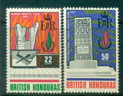 British-Honduras-1968-International-Human-Rights-Year-MUH