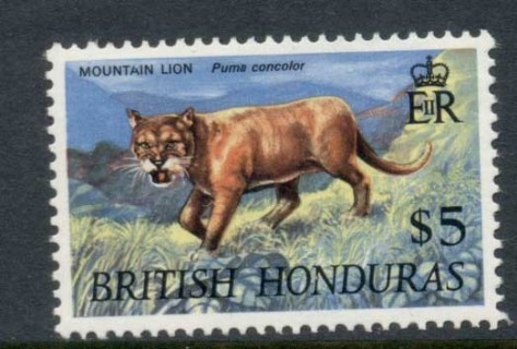 British-Honduras-1968-Pictorial-5-Mountain-Lion-MUH