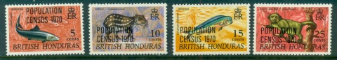 British-Honduras-1970-Wildlife-Opt-Population-Census-MUH