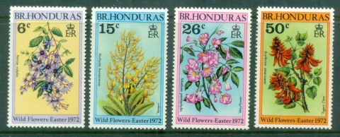 British-Honduras-1972-Wildflowers-MLH