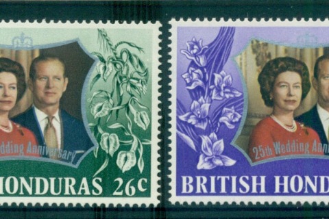 British Honduras 1972 QEII Silver Wedding Anniversary