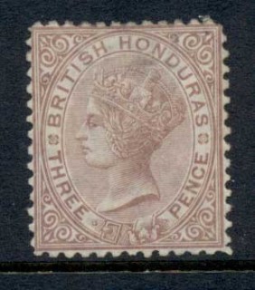 British-Honduras-1872-3d-brown-QV-Portrait-Wmk-Crown-CC-Perf-12