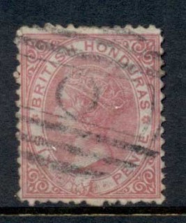 British-Honduras-1872-6d-rose-QV-Portrait-Wmk-Crown-CC-Perf-12