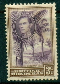 British-Honduras-1938-KGVI-Pictorial-3c-Cohune-Palm-MUH